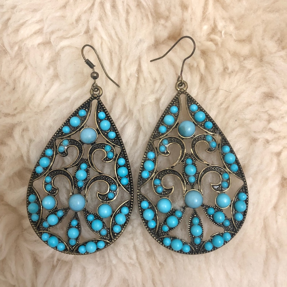 Turquoise Teardrop Earrings